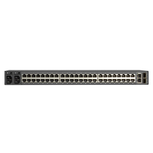 Black Box LES1748A-R2 Console Server with POTS Modem, 48 RJ-45 RS-232, 2 10/100/1000-Mbps Ethernet/SFP fiber ports